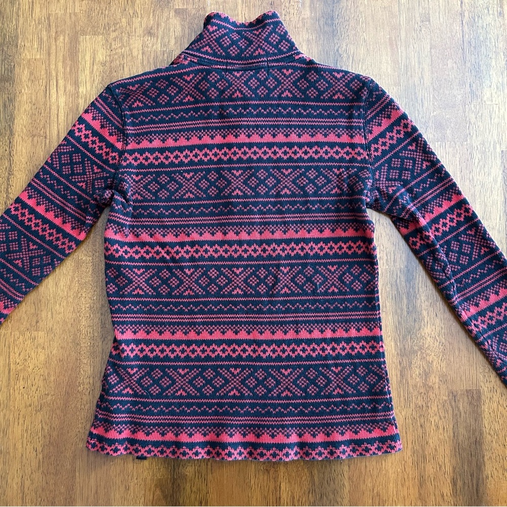 Lauren Ralph Lauren Active Nordic Waffle Knit Thermal 1/4 Zip Pullover Small - Picture 9 of 13